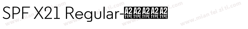 SPF X21 Regular字体转换